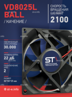 Вентилятор  VD8025L Ball (качения) 24V - st-e.info - Екатеринбург